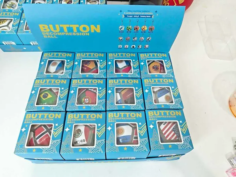 Wholesale of Cross-Border Soccer-Themed Stress Relief Button Balls, Hand and Fingertip Stress Relief wholesale product