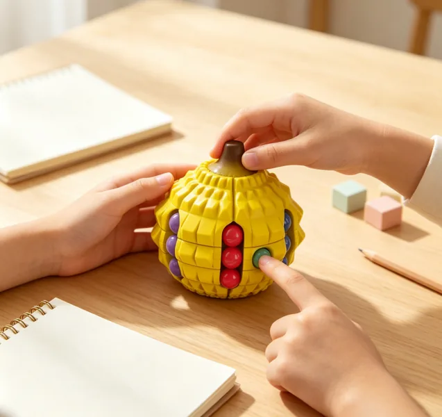 Durian Magic Bean Fruit Cube Stress-Relief Finger Spinner image 4