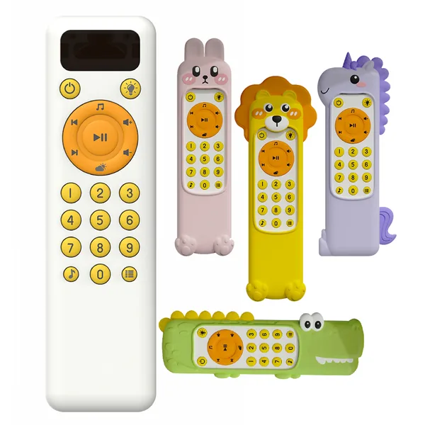 Early education toy set2PSC + silicone cover(lion, rabbit, unicorn, crocodile) wholesale product