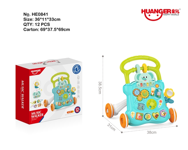 Elephant push walker (blue-green) wholesale product