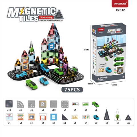 City Transportation Series Mini Magnetic Tiles wholesale product