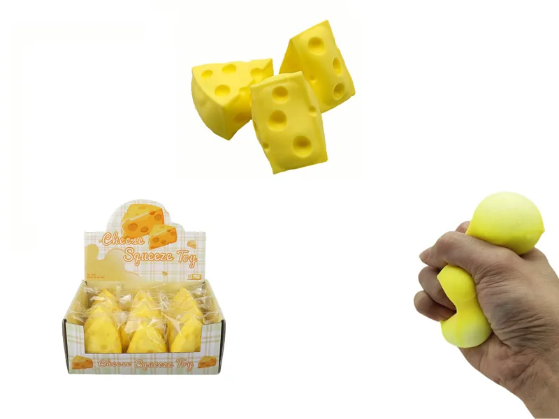 Squeeze and Squish Fun: Stress-Relief Toys (Flour & Cheese), 12-Piece Display Box (Pretend Play Toys wholesale product