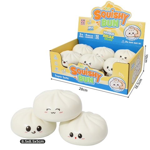 White Mini Bun Squishy Display Box wholesale product