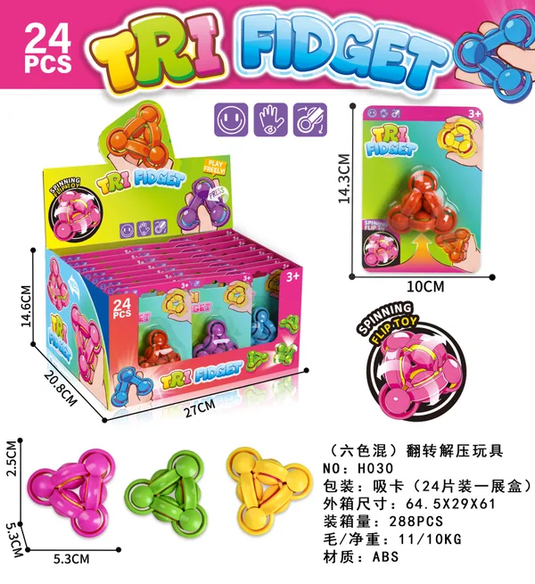 Triangle Flip Stress-Relief Finger Spinner: Educational and Stress-Relieving Spinning Toy for Kids wholesale product