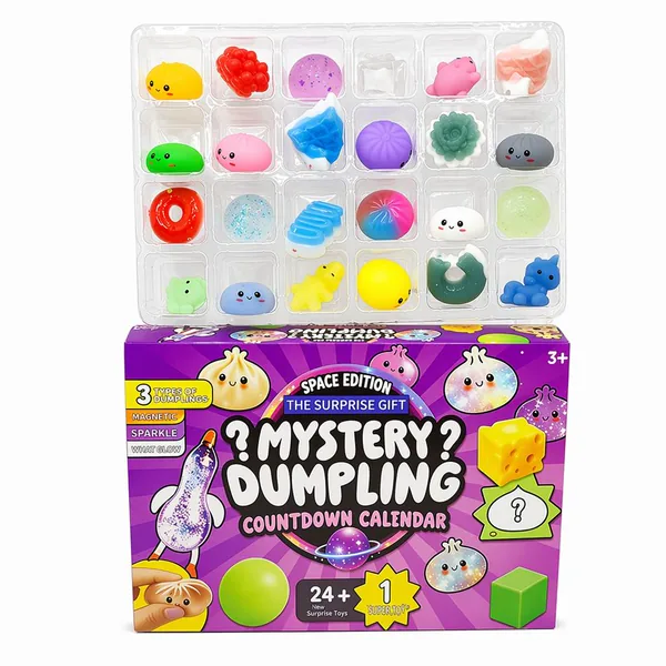Mystery Dumpling & Baozi 24-Day Fidget Squishy Countdown Calendar wholesale product