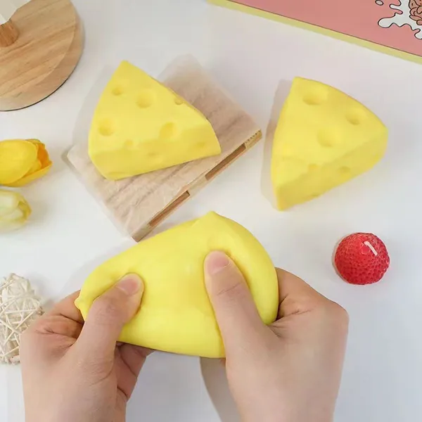 Squeeze and Squish Fun: Stress-Relief Toys (Flour & Cheese), 12-Piece Display Box (Pretend Play Toys image 3