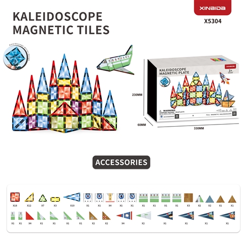 (GCC) Kaleidoscope Diamond-Patterned Colorful Window Magnets wholesale product