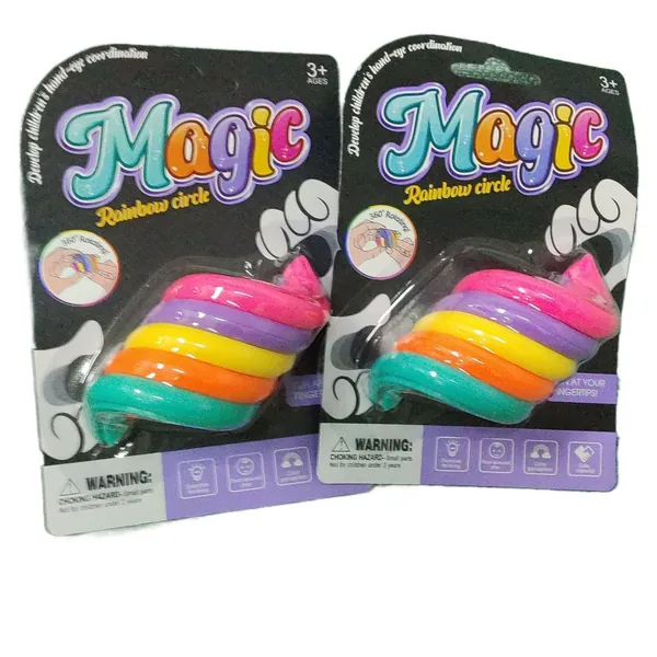 Rainbow Spinning Ring Stress-Relief Toy(24PCS/BOX) image 3