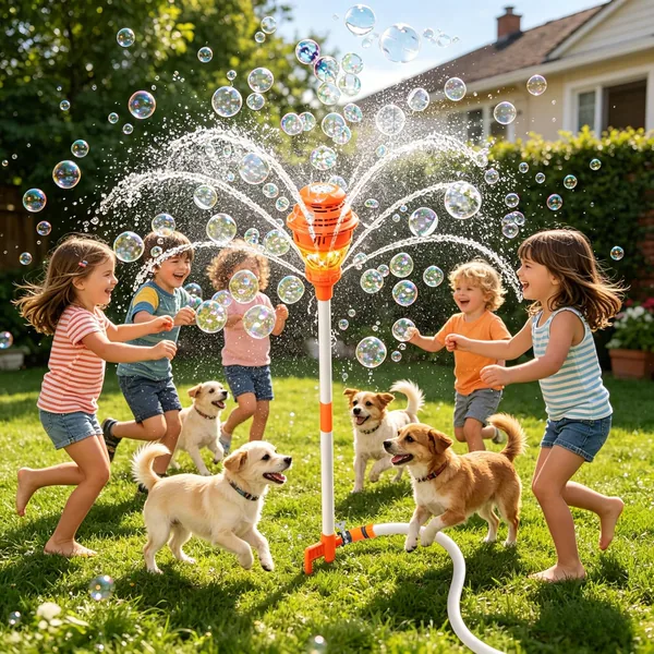 2 in 1 water spray & bubble machine, (battery included) image 4