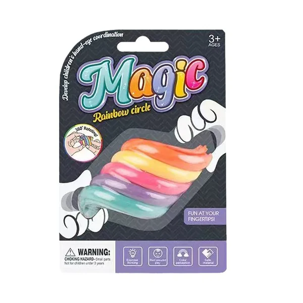 Rainbow Spinning Ring Stress-Relief Toy(24PCS/BOX) image 2
